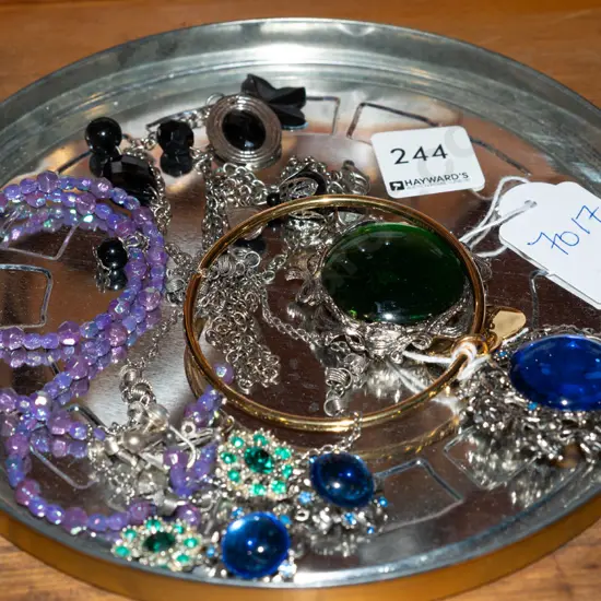 tray of costume jewellery