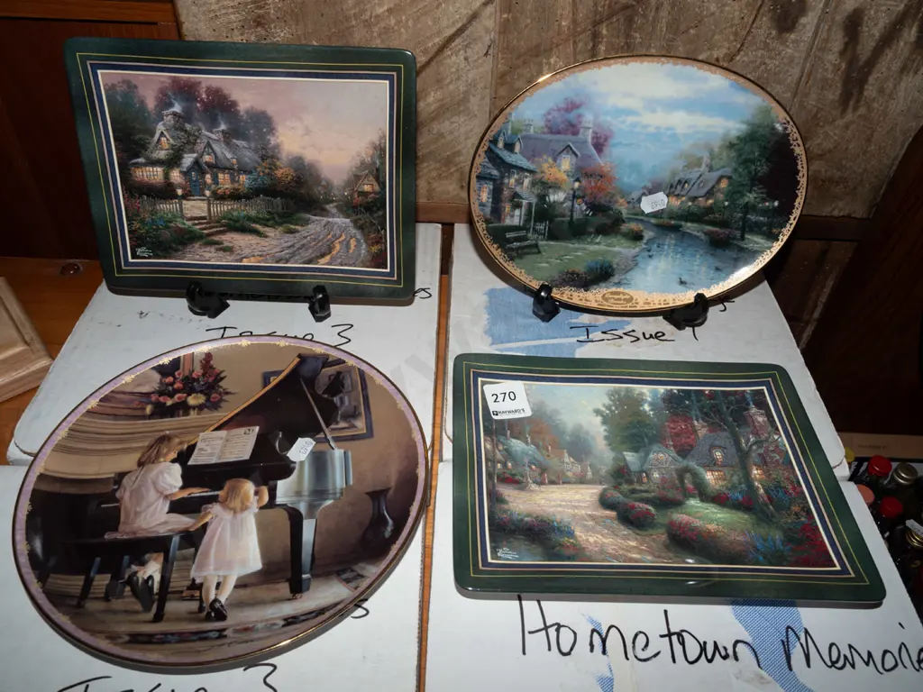 4x Bradford Exchange wall mounted plates Image 1++