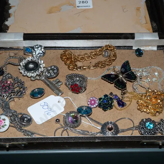 tray of costume jewellery