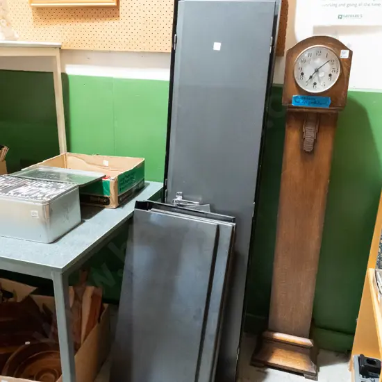 disassembled 2 door lockable metal cabinet - key in office