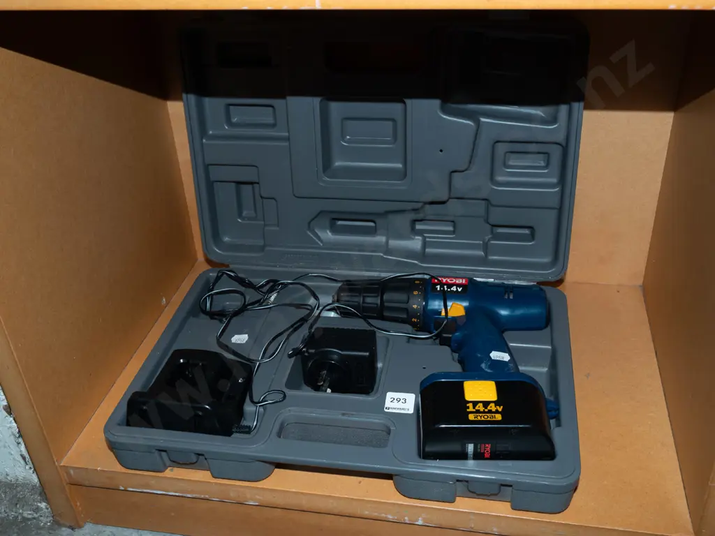 cased Ryobi 14.4V battery drill Image 1++