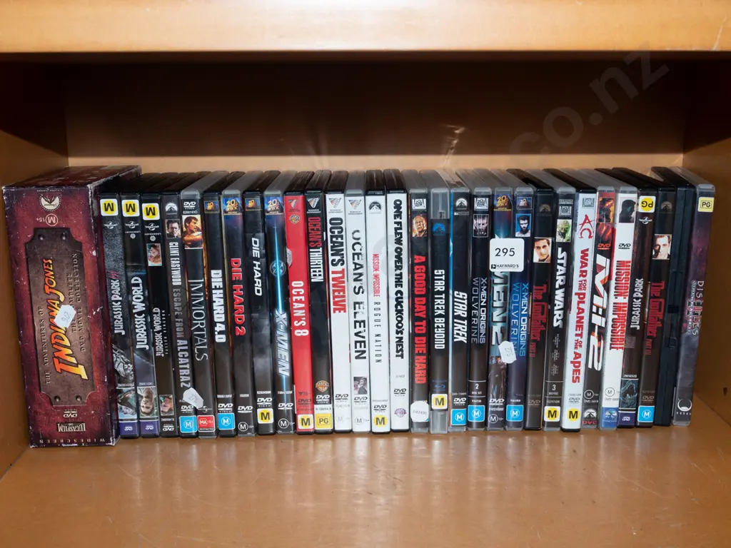 shelf of DVDs Image 1++