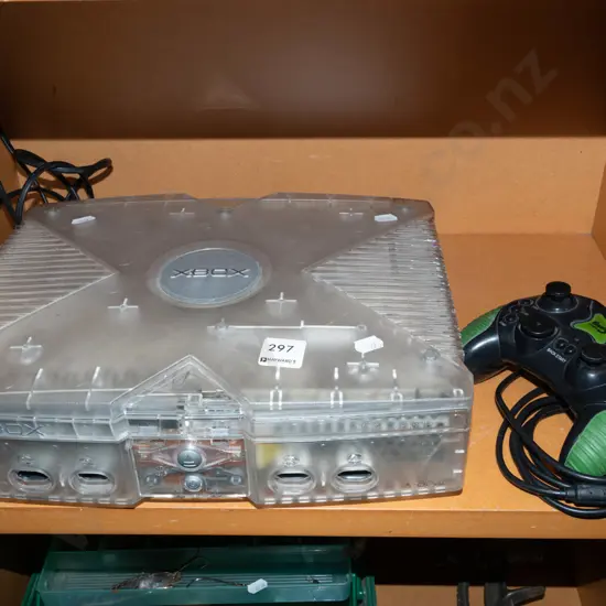 x-box console and controller