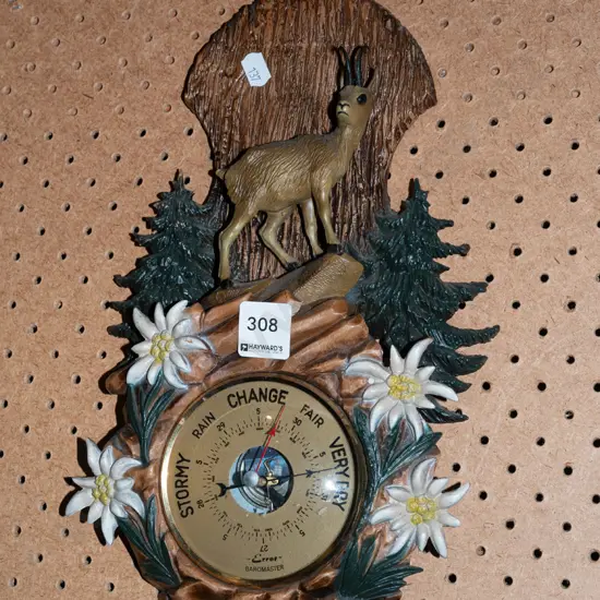 plastic goat themed barometer