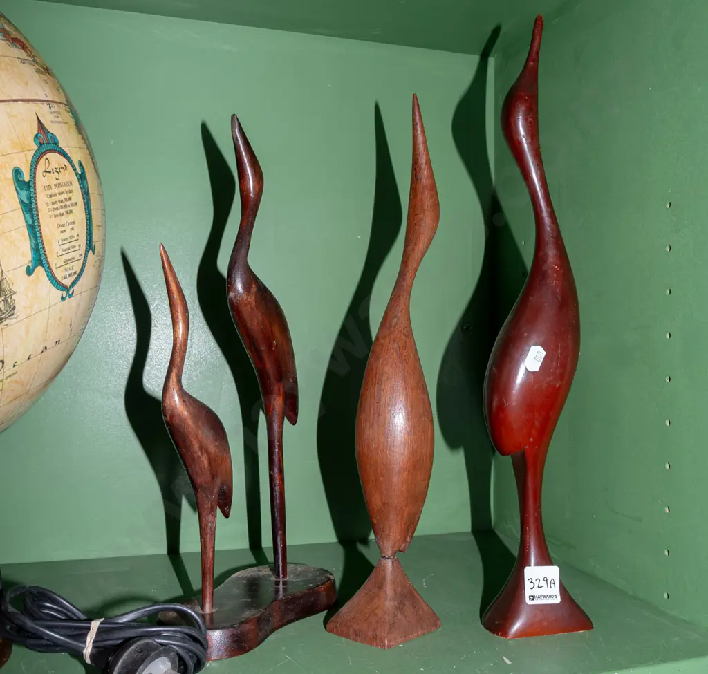 wooden bird figurines H440 Image 1++