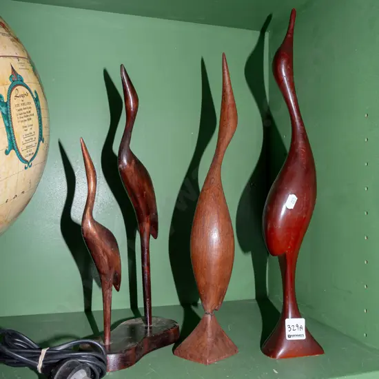 wooden bird figurines H440