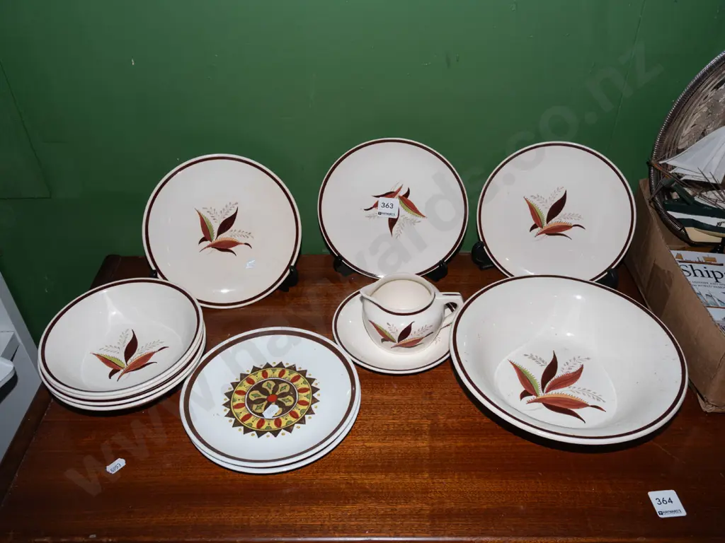 Adams hand painted bowls, 2x Johnson Bros plates Image 1++