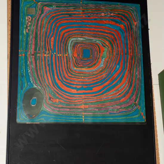 framed Hundertwasser poster print 