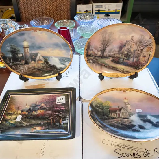 4x Bradford Exchange cabinet plates