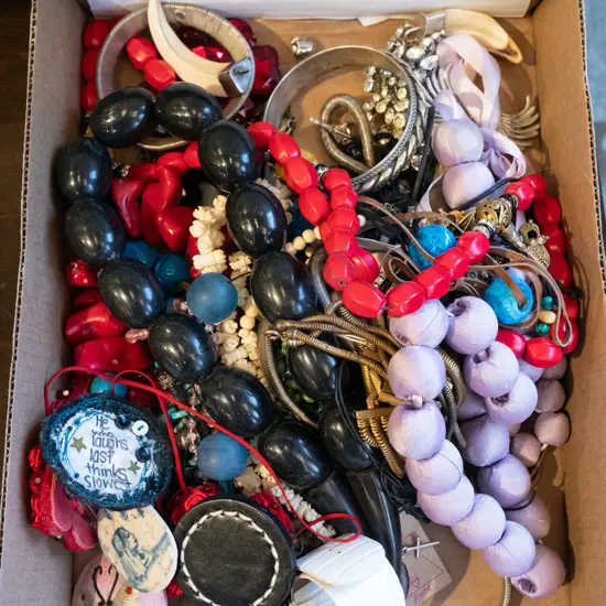 box of costume jewellery
