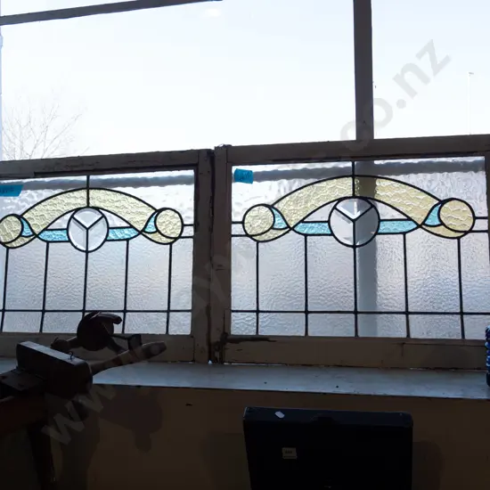 2x leadlight windows - glass is ok but frames need replacing H580 W760
