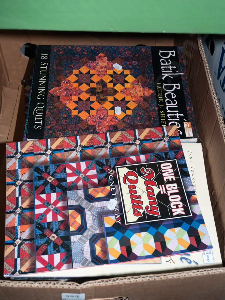 box of quilting magazines Image 1++