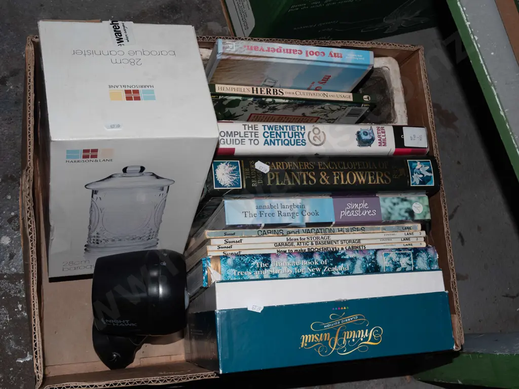 box; books, self sealing canister, lights etc Image 1++