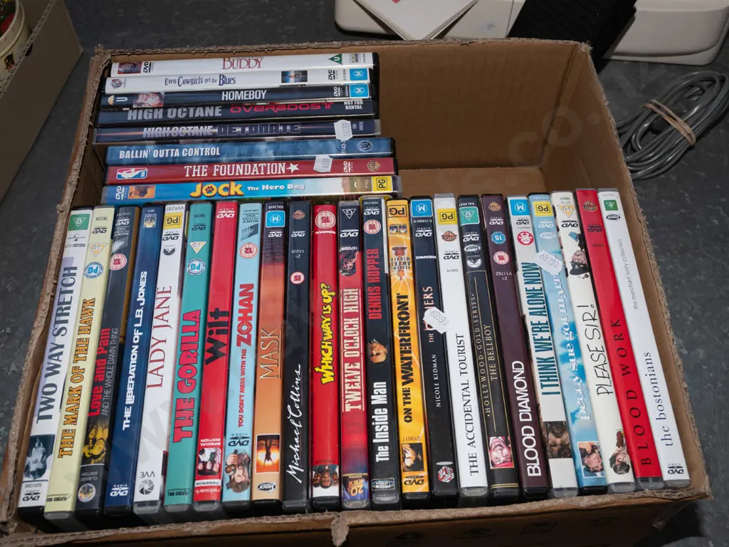 box of DVDs Image 1++