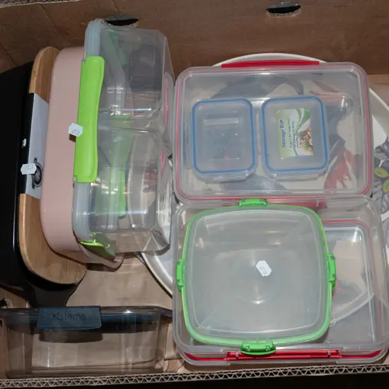 box; serving tray, food containers