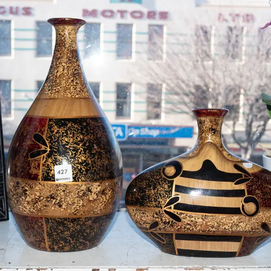 2x ceramic vases H350