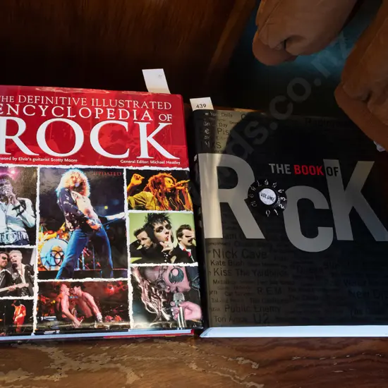 2x coffee table books - rock and roll