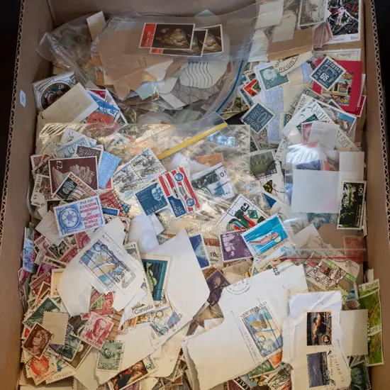 box of stamps
