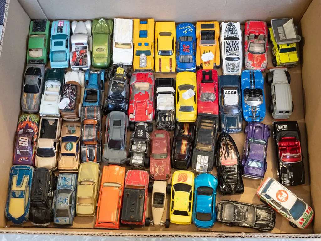 box of toy vehicles Image 1++