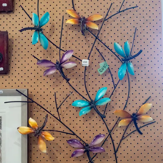 metal wall mounted dragonfly wall art