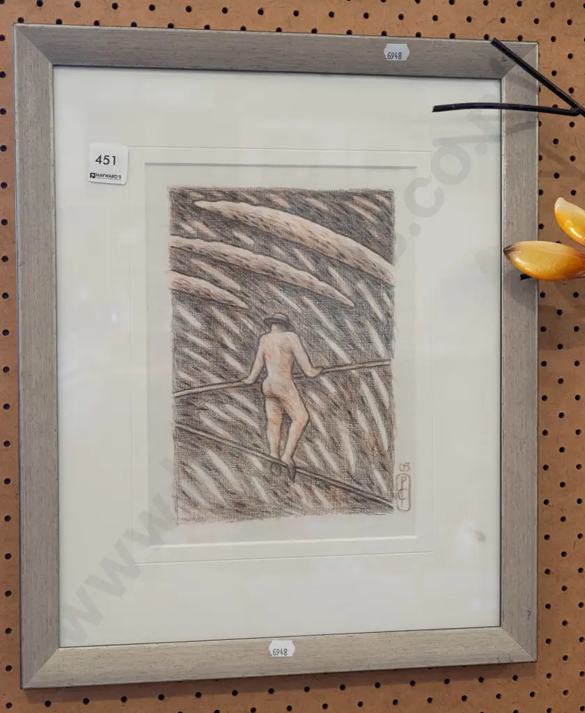 framed pastel - tight rope walking Image 1++