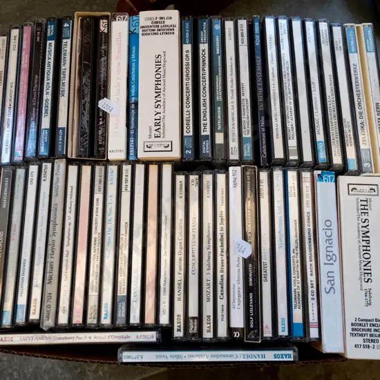 box of CDs
