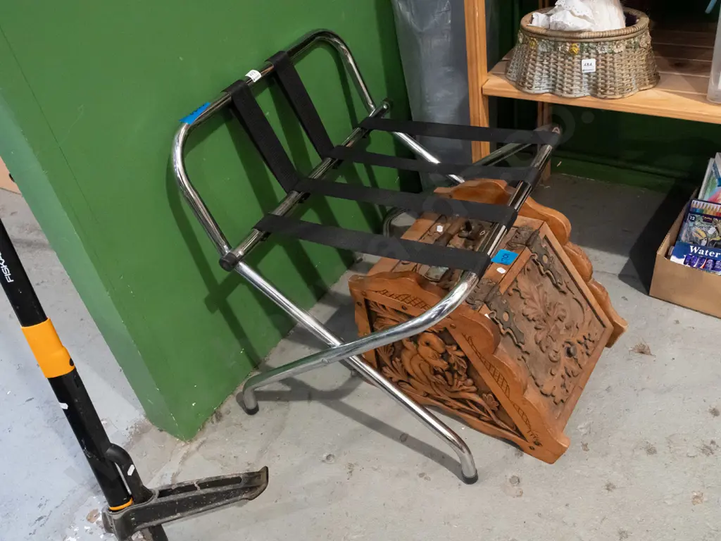 chrome and webbing luggage rack Image 1++