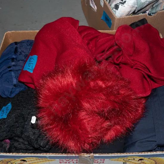 box of ladies clothes
