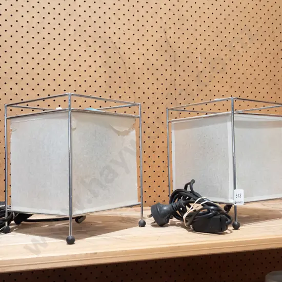 pair of spining solar system lamps H210 -damage to 1 shade and spotting to both shades