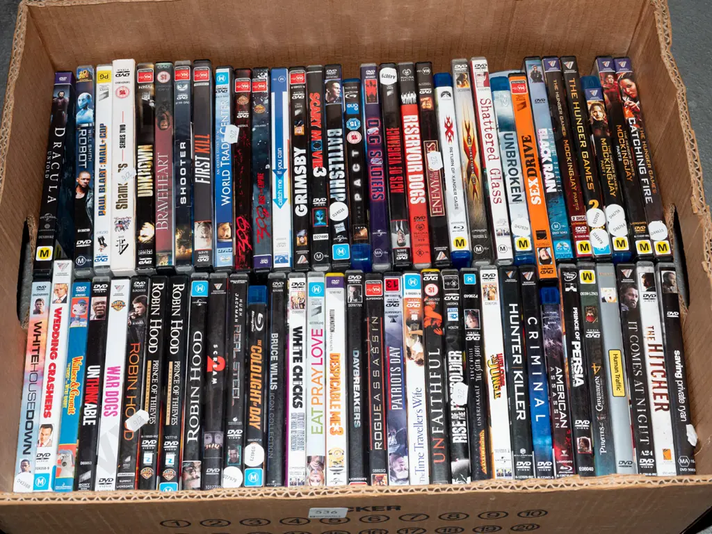 box of DVDs Image 1++
