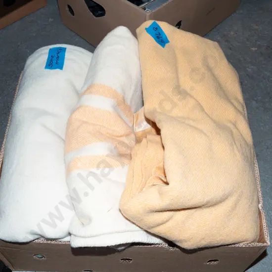 3x woollen blankets - some have marks