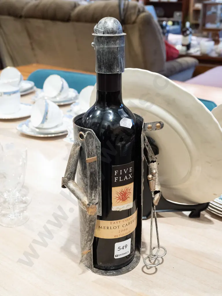 Five Flax merlot cabernet 2008, unusual metal jacket Image 1++