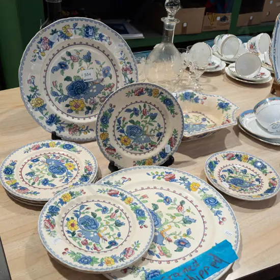 Masons plates and bowls - chips and stains