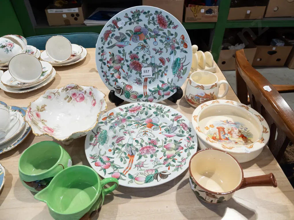 plates, bowls, Carlton creamer, sugar, bunnykins bowl and plate etc Image 1++