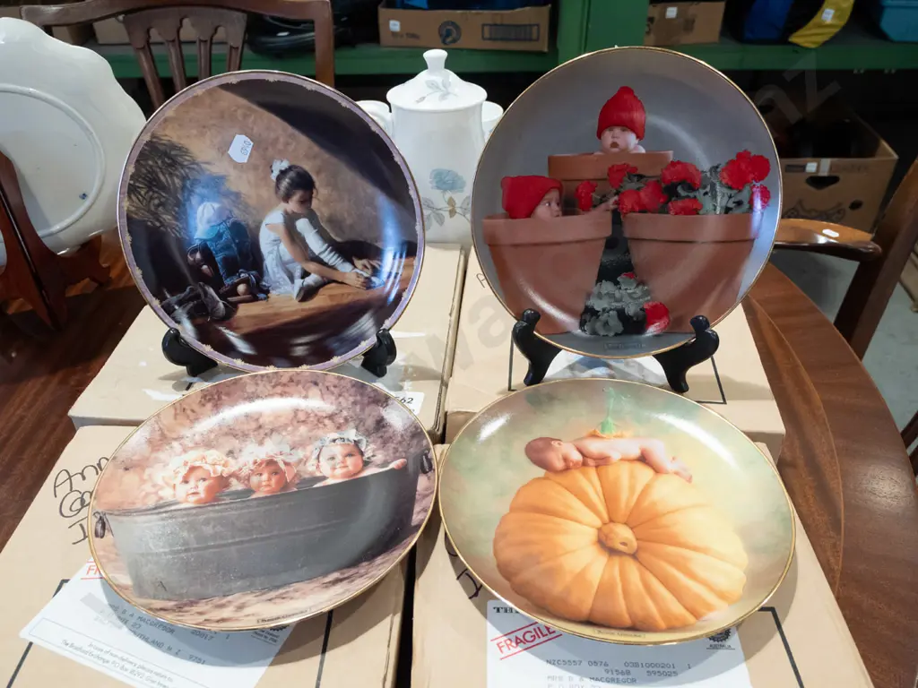 3x Bradford Exchange Anne Geddes plates, 1 other plate Image 1++