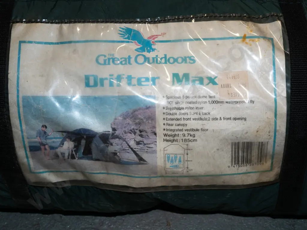 Great Outdoors Drifter Max 5 person dome tent Image 1++