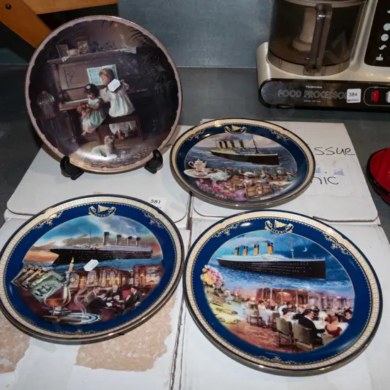 3x Bradford Exchange Titanic plates, 1x Best of Times plate