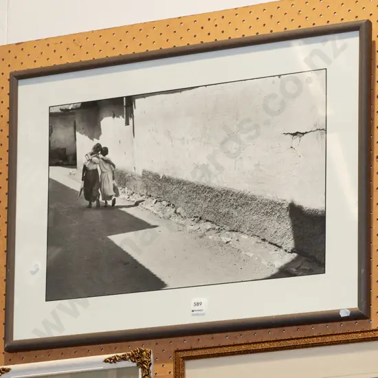framed photo print - children in street scene