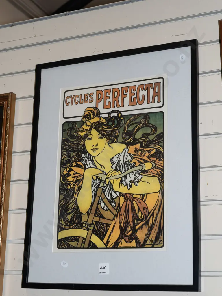 framed reproduction cycling print Image 1++