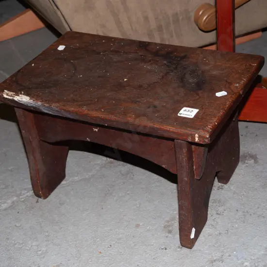 small oak stool H240 -stains and marks on top