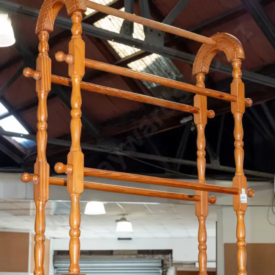 wooden towel rail