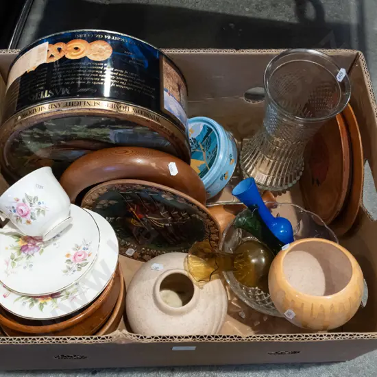 box; biscuit bins, vases, bowls etc