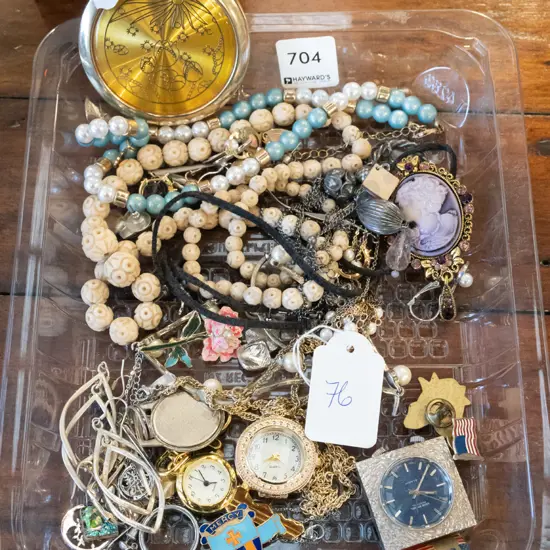 tray of costume jewellery