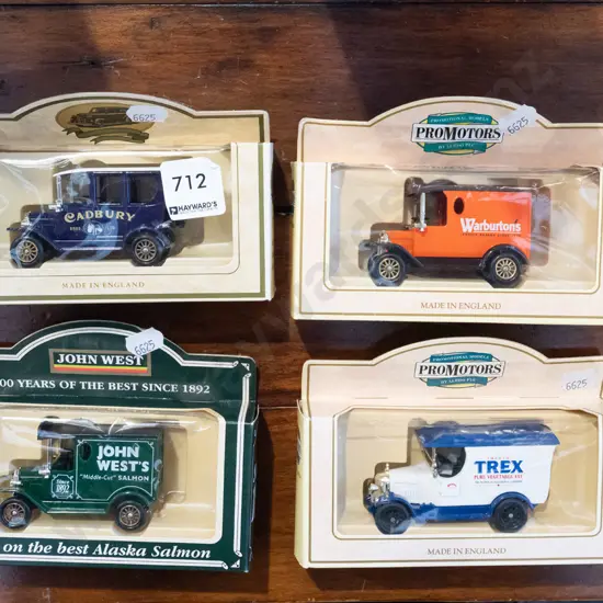 4x boxed model vehicles