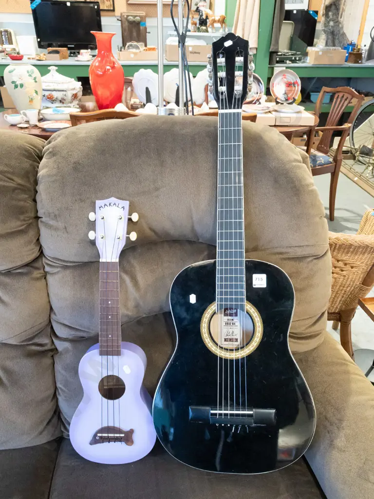 Ashton CG12 half-size acoustic guitar and a Makala ukelele Image 1++