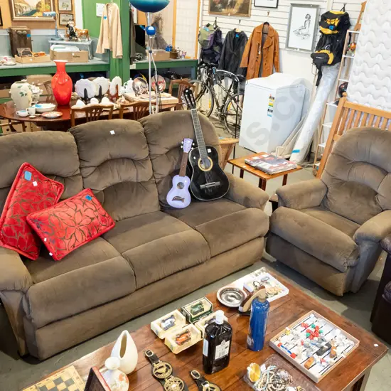 LaZBoy 2 piece lounge suite - 3 seater, 1 rocker recliner
