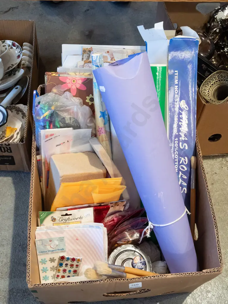 box; paint brushes, embellishments, decorations etc Image 1++