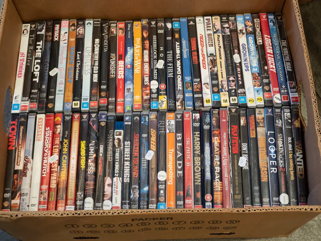 box of DVDs Image 1++