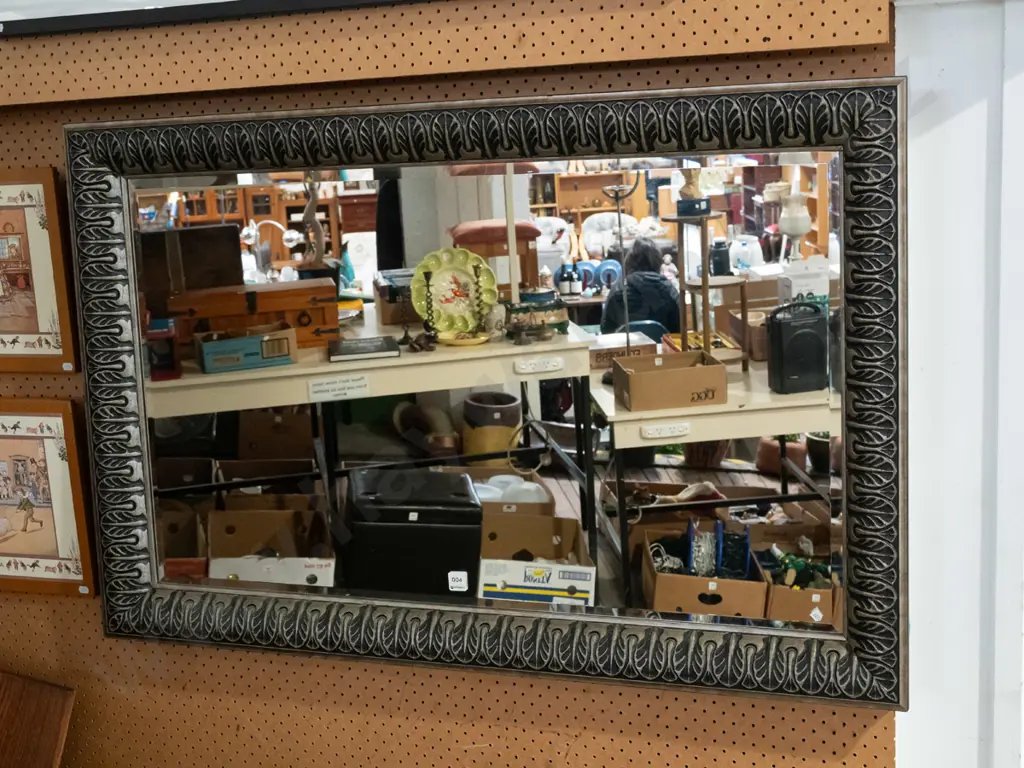 ornate framed bevelled edge wall mirrr H740 W150  Image 1++