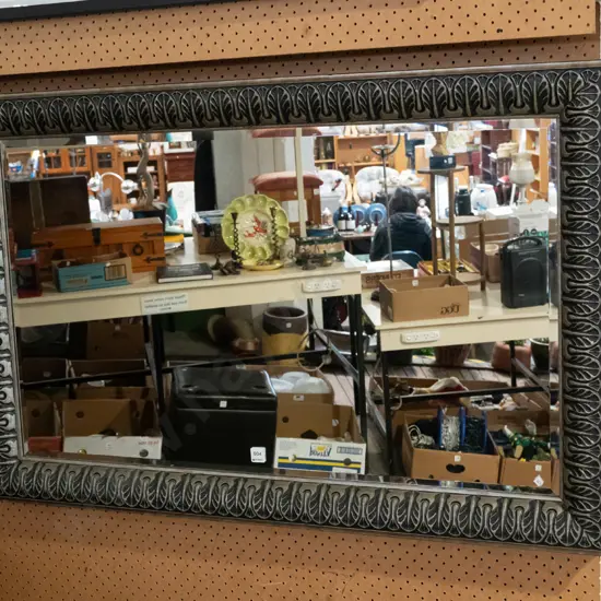 ornate framed bevelled edge wall mirrr H740 W150 